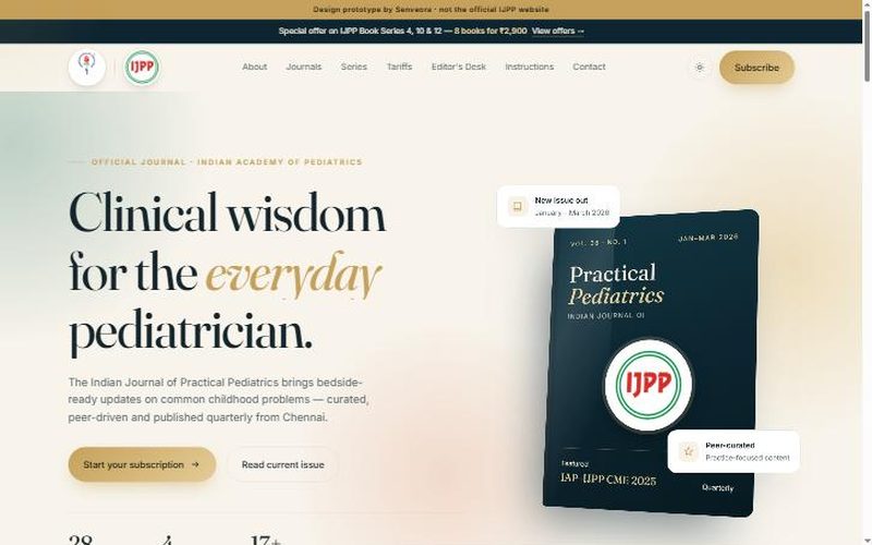 IJPP Journal Redesign website preview